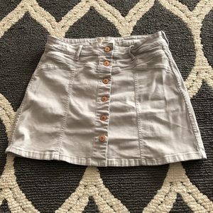 Gray Button down skirt